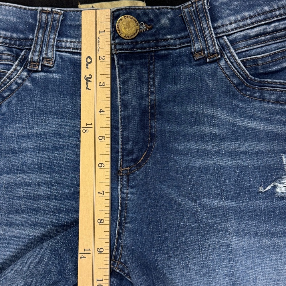Democracy Ab Technology Skinny Jeans 6 Mom Distressed Mid Rise Stretch Medium - Picture 8 of 11